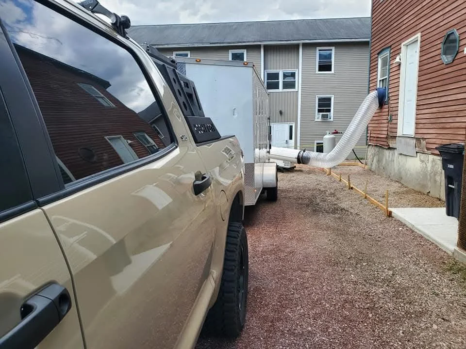 Mobile equipment trailer for thermal service